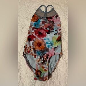 Eleve floral print leotard